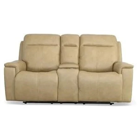 Odell Power Reclining Loveseat with Console and Power Headrests and Lumbar